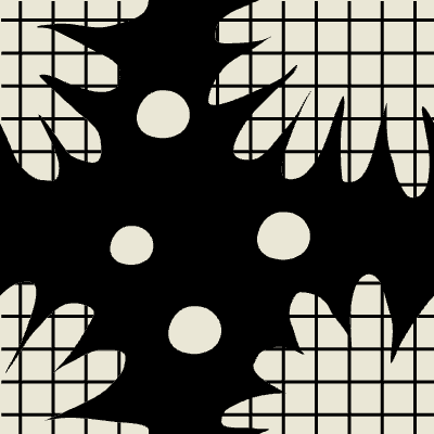 Daisy Gingham Element from Pop Tiles (Monochrome) Set