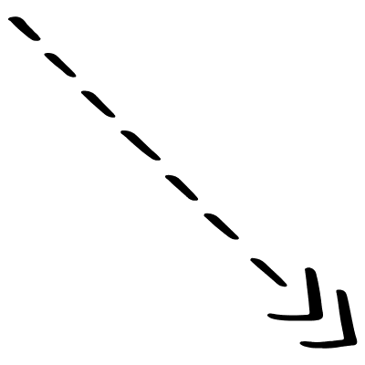 Dashed Double Head Doodle Arrow Element from Arrows (Sketch Style) Set