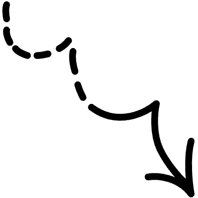 Dashed Wiggle Line Arrow Element from Arrows (Variable Thickness Style) Set