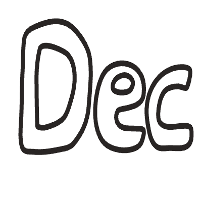 December Element from Doodles (Monochrome) Set