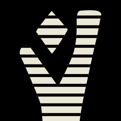 Diamond Tree Stripe Line Element from Pop Tiles (Monochrome) Set