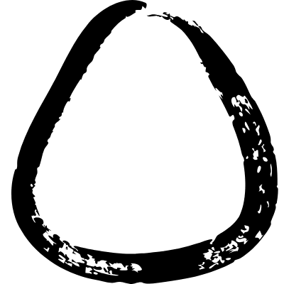 Drop Round Element from Blob Shapes - Outlined Ink Set