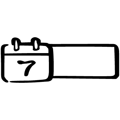 Due Date Bracket Element from Annotations (Sketch Style) Set