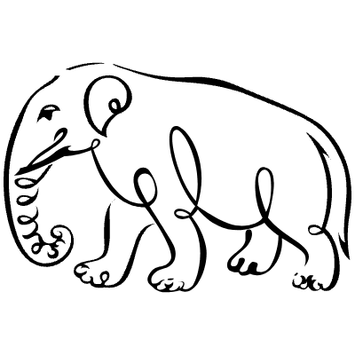 Elephant Element from Flourishes Motifs Set