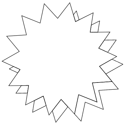 Explode Badge Element from 3D Motifs (Line) Set