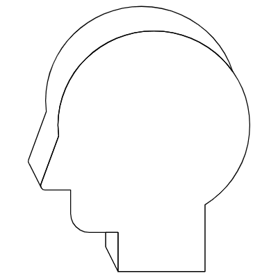 Face Head Element from 3D Motifs (Line) Set