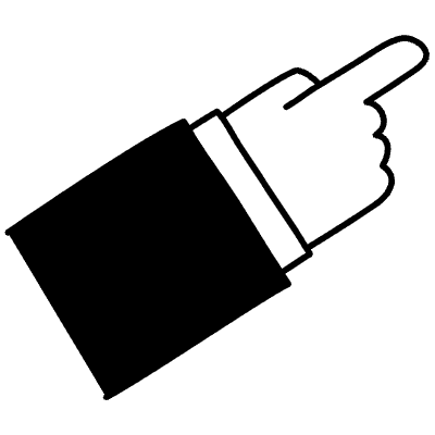 Filled Arrow Hand Element from Arrows (Variable Thickness Style) Set