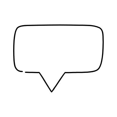 Filled Chat Bubble Horizontal Small Point Element from Bubbles (Variable Thickness Style) Set