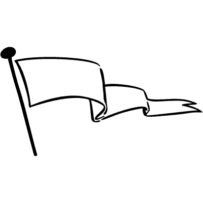 Flag 1 Element from Bubbles (Sketch Style) Set