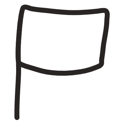 Flag 1 Element from Doodles (Monochrome) Set