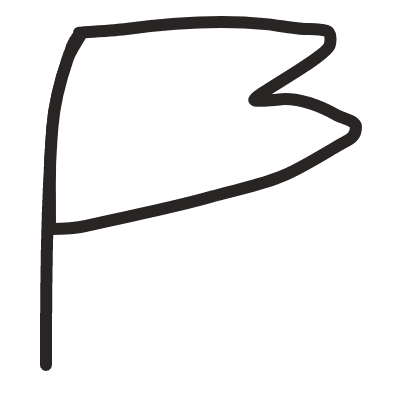 Flag 3 Element from Doodles (Monochrome) Set