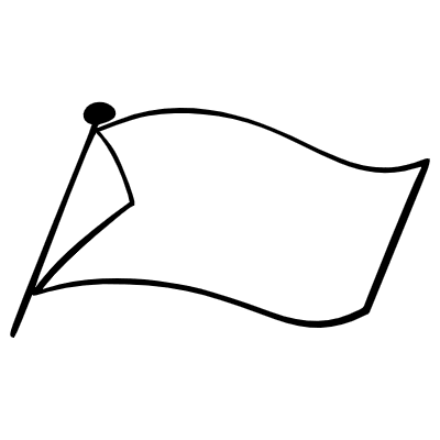 Flag 4 Element from Bubbles (Sketch Style) Set