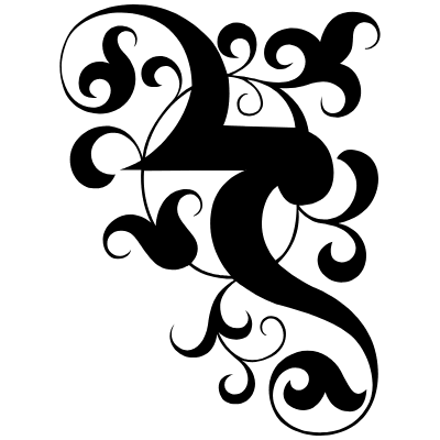 Flourishes Corner 10 Right Element from Corners Ornaments Set