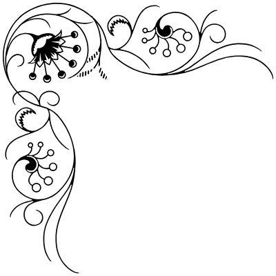 Flourishes Corner 104 Left Element from Corners Ornaments Set