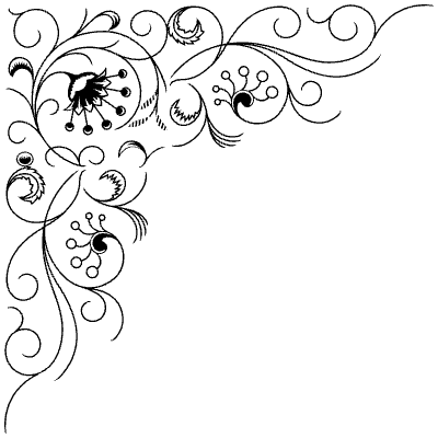 Flourishes Corner 105 Left Element from Corners Ornaments Set