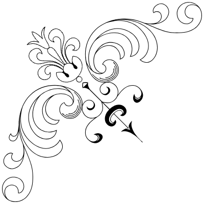 Flourishes Corner 107 Left Element from Corners Ornaments Set