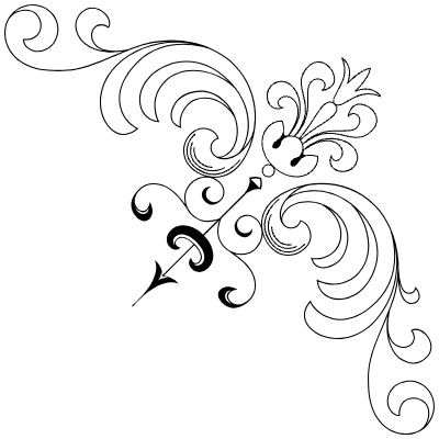 Flourishes Corner 107 Right Element from Corners Ornaments Set