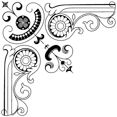 Flourishes Corner 116 Left Element from Corners Ornaments Set