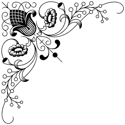 Flourishes Corner 55 Left Element from Corners Ornaments Set