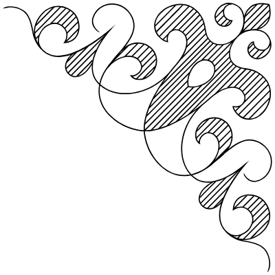 Flourishes Corner 75 Right Element from Corners Ornaments Set