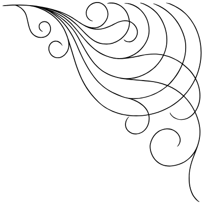 Flourishes Corner 85 Right Element from Corners Ornaments Set