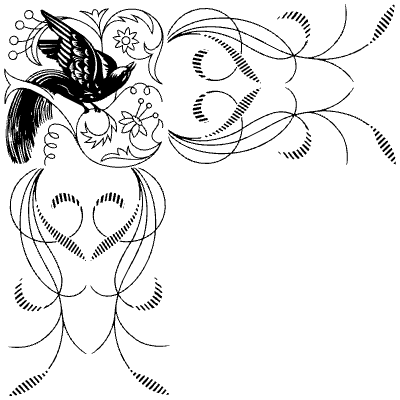 Flourishes Corner 93 Left Element from Corners Ornaments Set