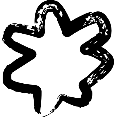 Flower 8petal 1 Element from Inky (Brushes) Set