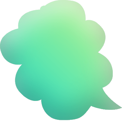 Flower Cloud Bubble Element from Inky (Gradient) Set