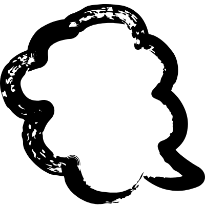 Flower Cloud Bubble Element from Inky (Brushes) Set