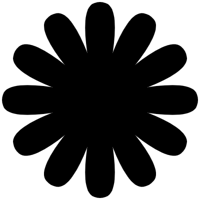 Flower Marigold Nature Element from Geometrica (Solid) Set