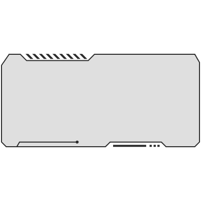 Frame Screen Interface 9 Element from Cyber GUI Elements Set