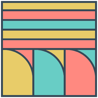 Glasses Stained Mosaic 10 Element from Mosaic Tiles (Colors) Set