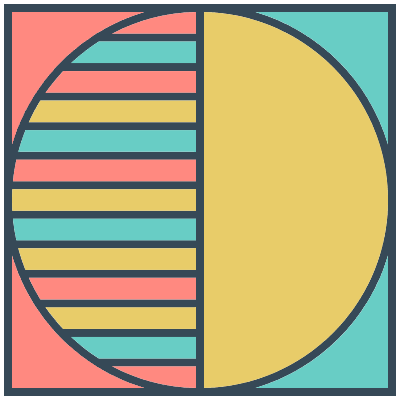 Glasses Stained Mosaic 15 Element from Mosaic Tiles (Colors) Set