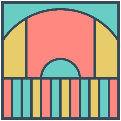 Glasses Stained Mosaic 24 Element from Mosaic Tiles (Colors) Set