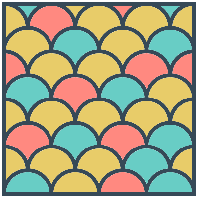 Glasses Stained Mosaic 35 Element from Mosaic Tiles (Colors) Set