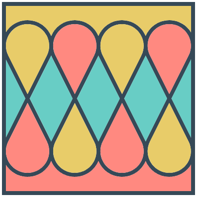 Glasses Stained Mosaic 37 Element from Mosaic Tiles (Colors) Set