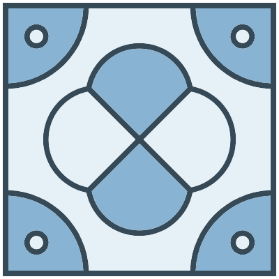 Glasses Stained Mosaic 38 Element from Mosaic Tiles (Duo) Set