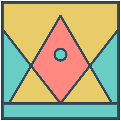 Glasses Stained Mosaic 48 Element from Mosaic Tiles (Colors) Set