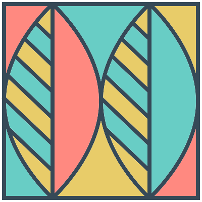 Glasses Stained Mosaic 49 Element from Mosaic Tiles (Colors) Set