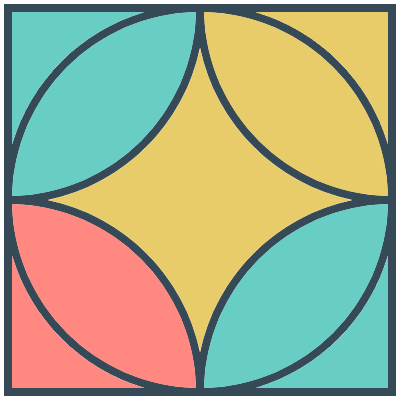 Glasses Stained Mosaic 5 Element from Mosaic Tiles (Colors) Set