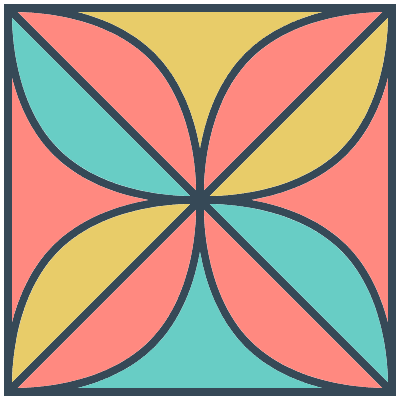 Glasses Stained Mosaic 6 Element from Mosaic Tiles (Colors) Set