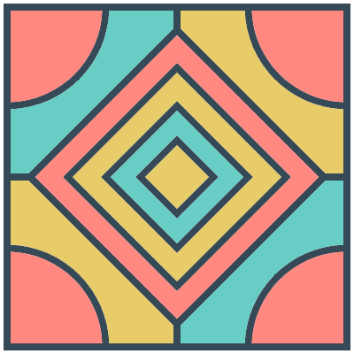 Glasses Stained Mosaic 60 Element from Mosaic Tiles (Colors) Set