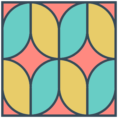 Glasses Stained Mosaic 61 Element from Mosaic Tiles (Colors) Set