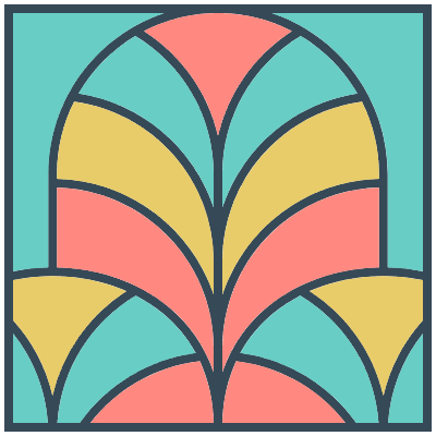 Glasses Stained Mosaic 64 Element from Mosaic Tiles (Colors) Set