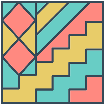 Glasses Stained Mosaic 66 Element from Mosaic Tiles (Colors) Set