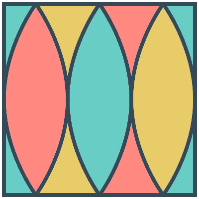 Glasses Stained Mosaic 7 Element from Mosaic Tiles (Colors) Set