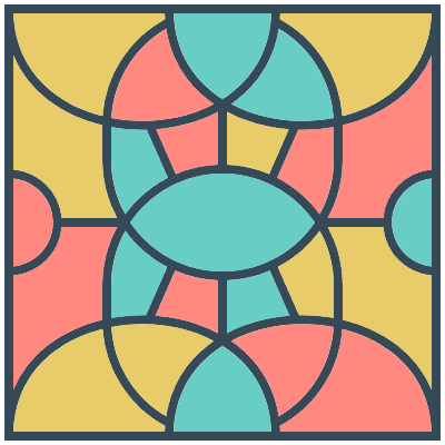 Glasses Stained Mosaic 75 Element from Mosaic Tiles (Colors) Set