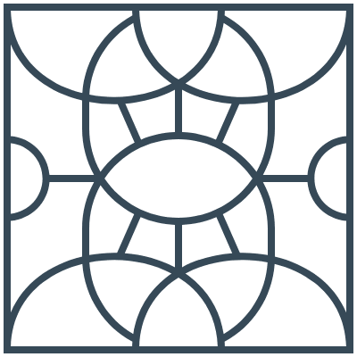 Glasses Stained Mosaic 75 Element from Mosaic Tiles (Line) Set