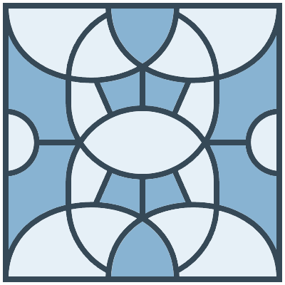 Glasses Stained Mosaic 75 Element from Mosaic Tiles (Duo) Set