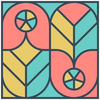 Glasses Stained Mosaic 76 Element from Mosaic Tiles (Colors) Set